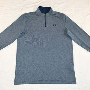 Under Armour Golf Men’s Gray Playoff 2.0 1/4 Zip Loose L/S Performance Shirt, L